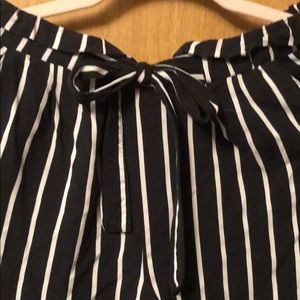 Ambiance Apparel Black & White Striped Palazzo